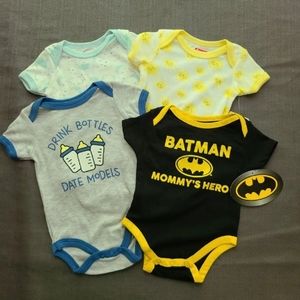 New 4 Piece Onsie Boys 6-9 Month Bundle